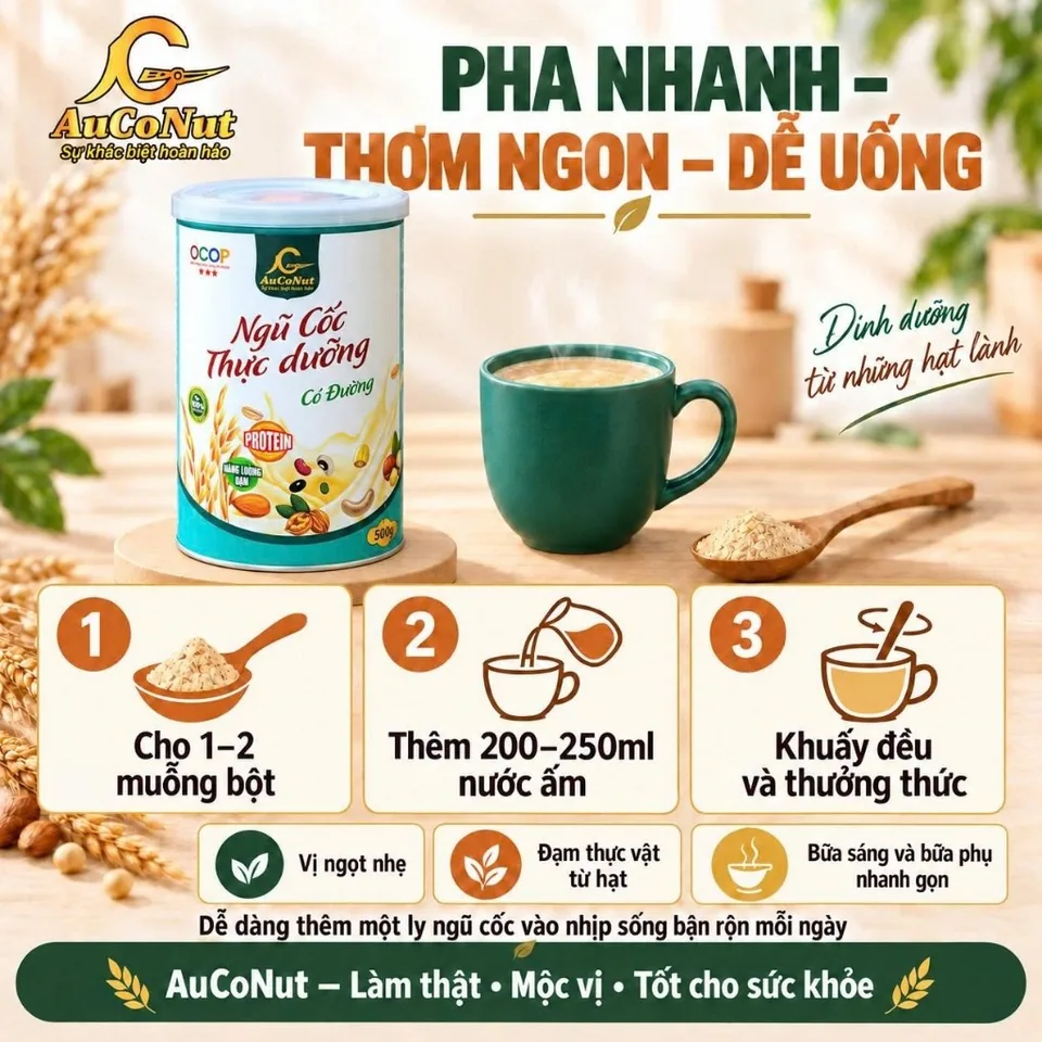 Ngũ cốc thực dưỡng có đường AucoNut – ảnh 3
