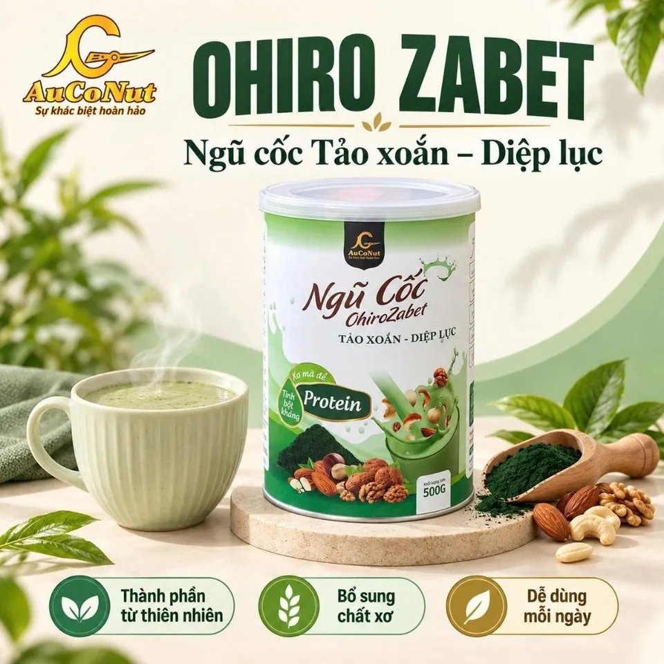 Ngũ cốc OHIRO ZABET Tảo xoắn Diệp lục