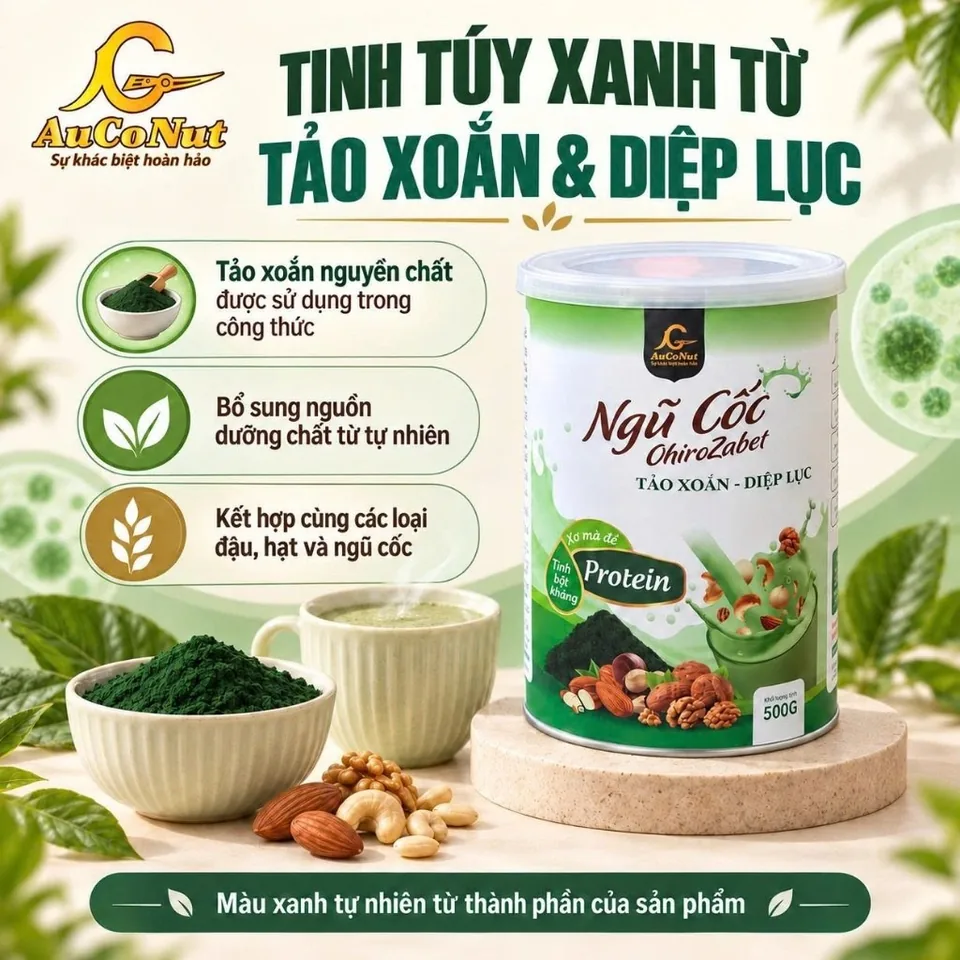 Ngũ cốc OHIRO ZABET Tảo xoắn Diệp lục – ảnh 4
