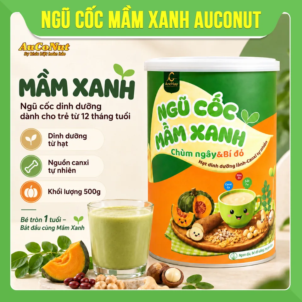 Bột Ngũ Cốc Mầm Xanh AuCoNut – ảnh 2