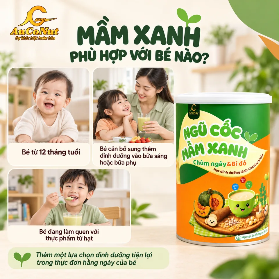 Bột Ngũ Cốc Mầm Xanh AuCoNut – ảnh 3