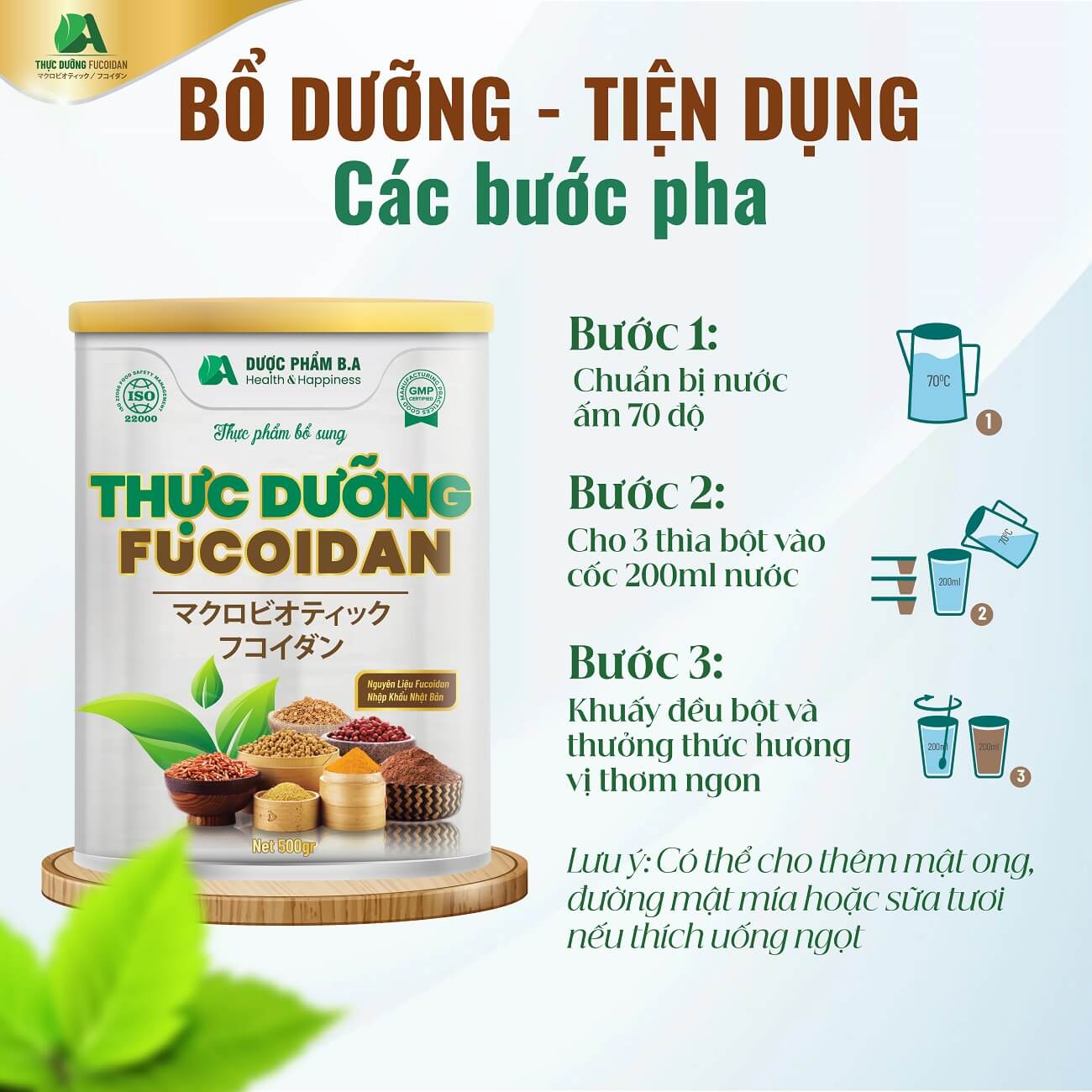 Hướng dẫn sử dụng Thực dưỡng Fucoidan Nhật Bản để đạt hiệu quả tốt nhất