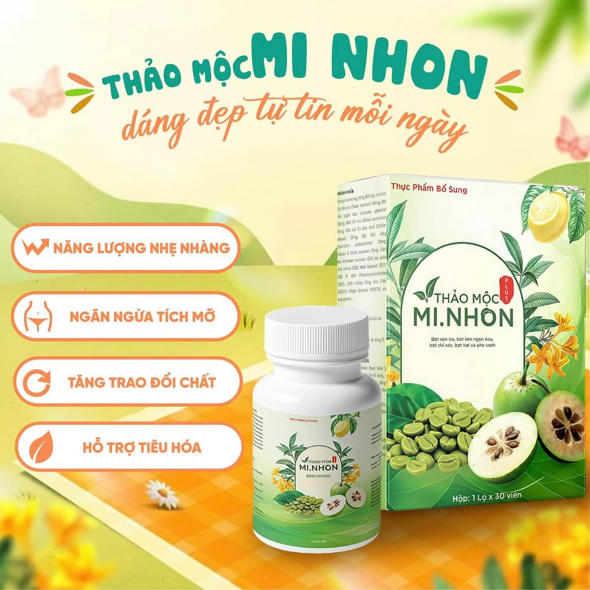Công dụng của Thảo mộc giảm cân Mi Nhon Plus