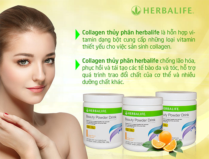Công dụng của Collagen Thủy Phân Herbalife Beauty Powder Drink 