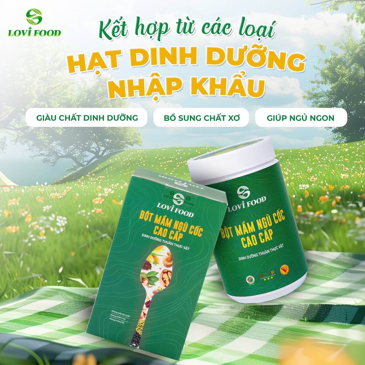 Bột Mầm Ngũ Cốc Cao Cấp Lovifood