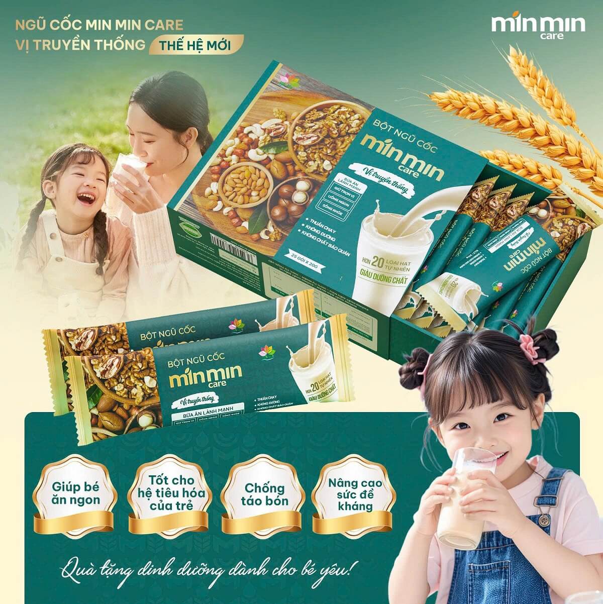 Công dụng của Bột ngũ cốc Min Min Care