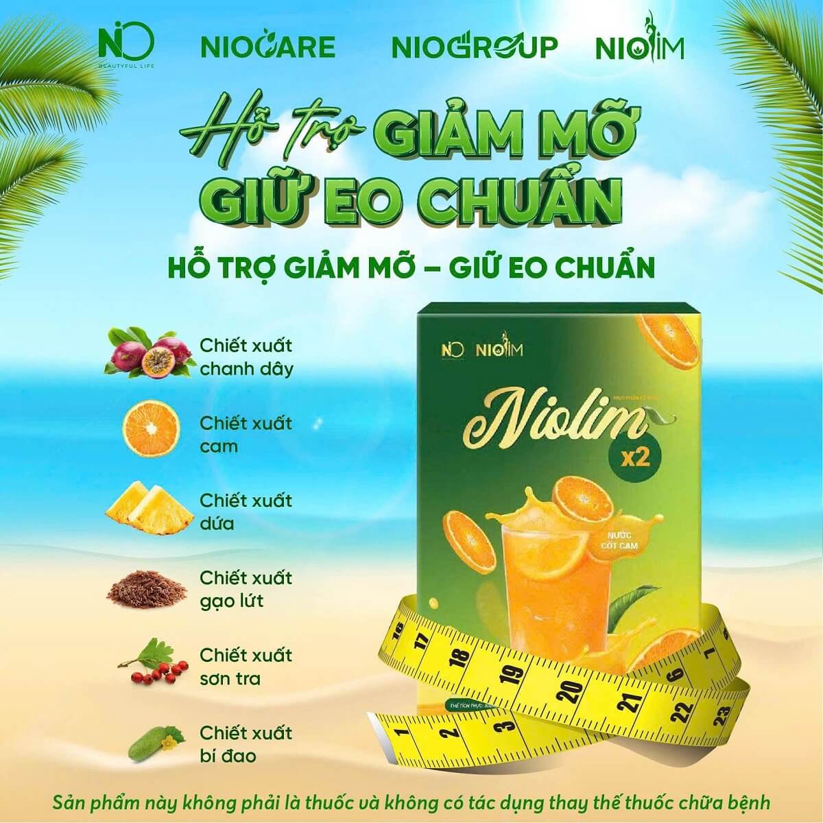 Thành phần chính của Siro giảm cân NioLim X2