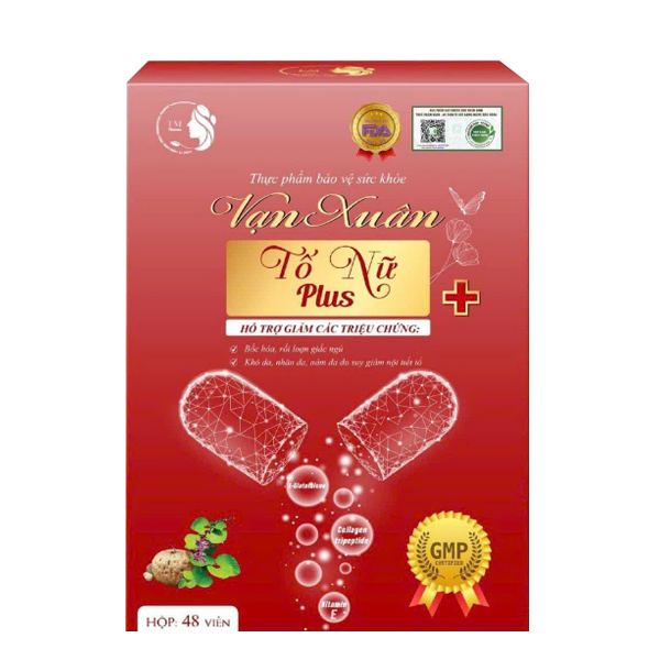 Vạn Xuân Tố Nữ Plus + cải thiện nội tiết tố nữ, giảm lão hóa và hỗ trợ làm đẹp