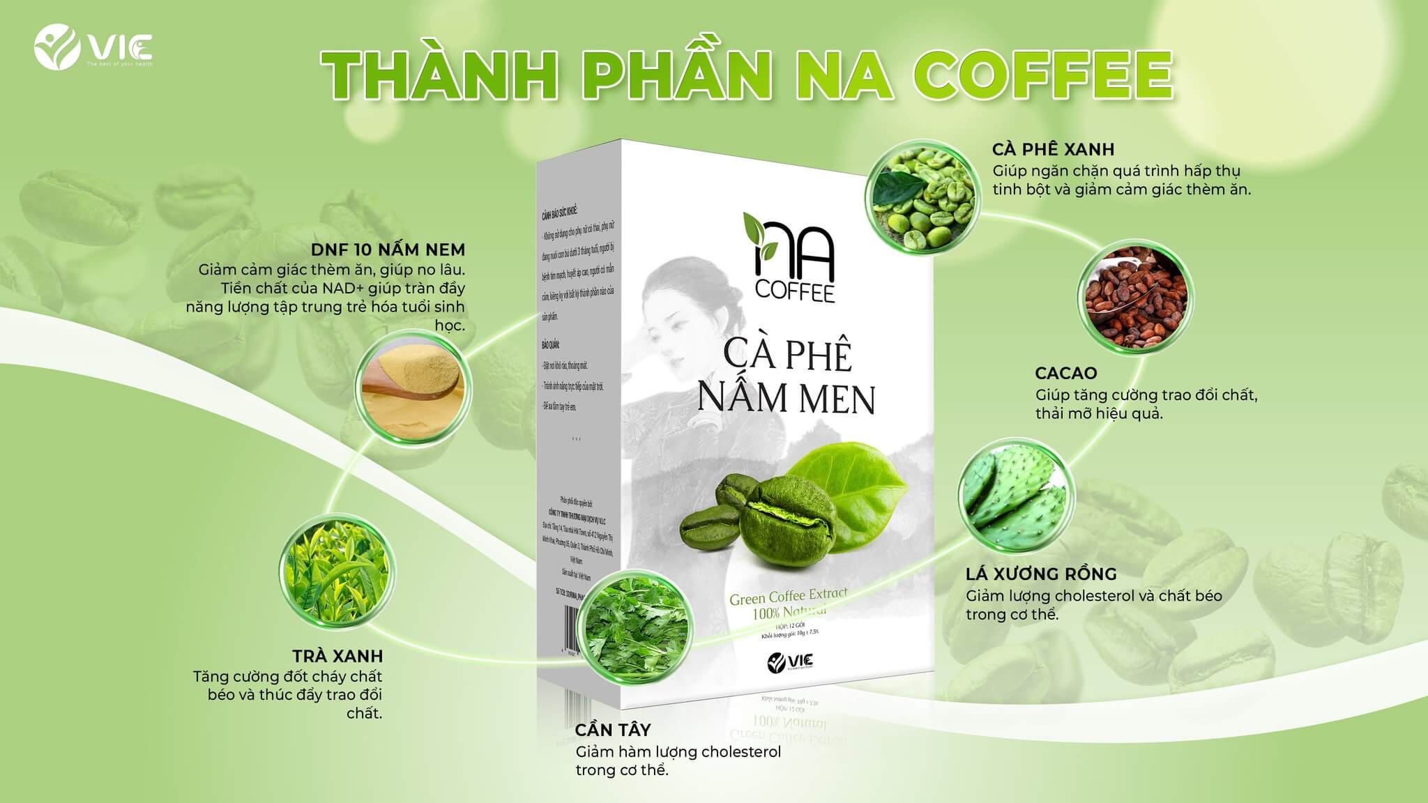 Thành phần chính của Cà Phê Nấm Men Na Coffee