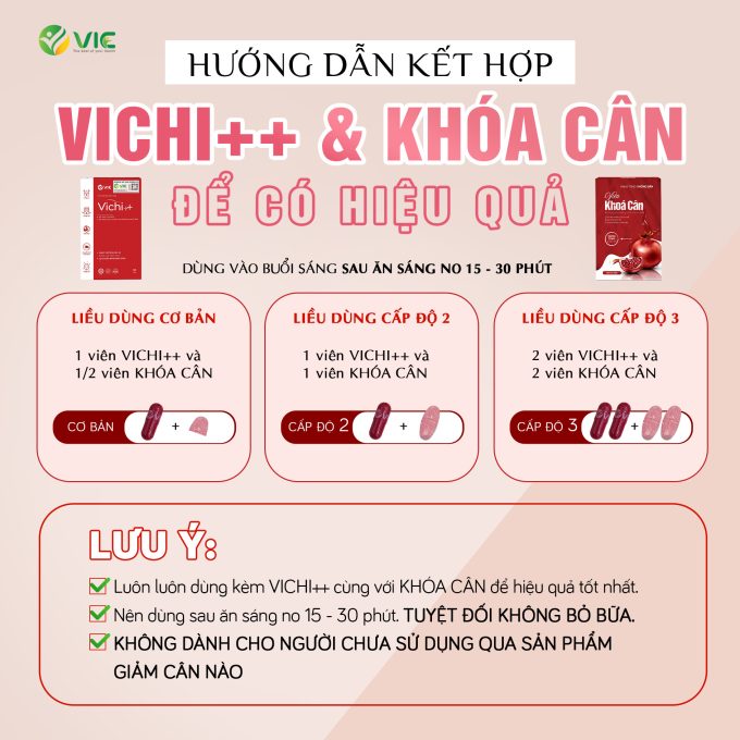 Hướng dẫn sử dụng Viên giảm cân VICHI++ để đạt hiệu quả tốt nhất